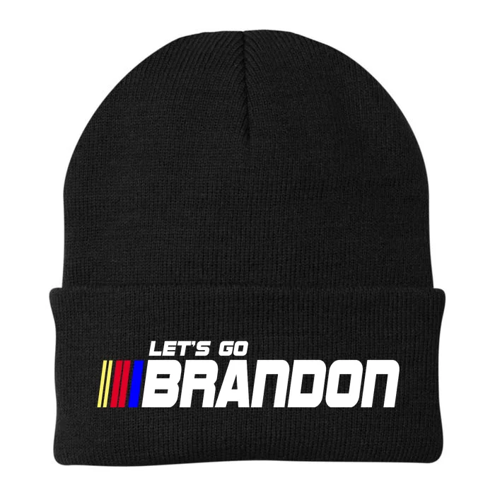 Let's Go Brandon Biden Chant Racing Fan Logo Knit Cap Winter Beanie