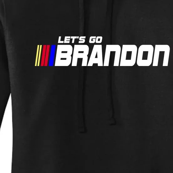 Let's Go Brandon Biden Chant Racing Fan Logo Women's Pullover Hoodie