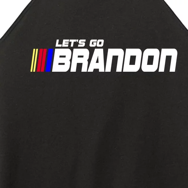 Let's Go Brandon Biden Chant Racing Fan Logo Women’s Perfect Tri Rocker Tank