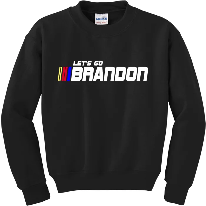 Let's Go Brandon Biden Chant Racing Fan Logo Kids Sweatshirt