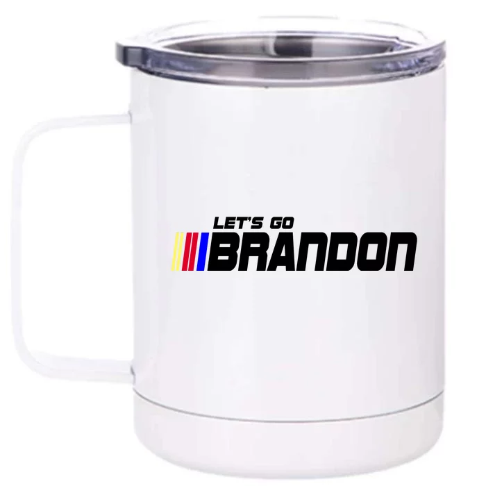 Let's Go Brandon Biden Chant Racing Fan Logo Front & Back 12oz Stainless Steel Tumbler Cup