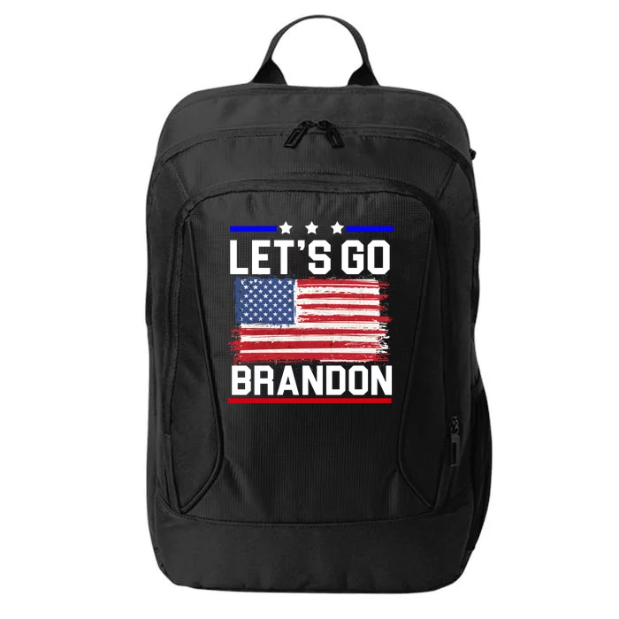 Let's Go Brandon Biden Chant American Flag City Backpack