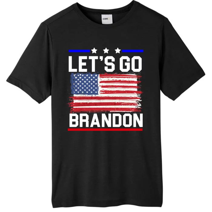 Let's Go Brandon Biden Chant American Flag ChromaSoft Performance T-Shirt