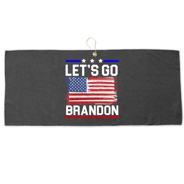 Let's Go Brandon Biden Chant American Flag Large Microfiber Waffle Golf Towel