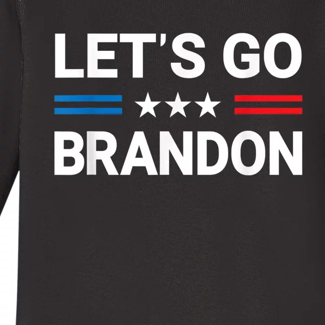 Let's Go Brandon Conservative US Flag Inflation Gift Baby Long Sleeve Bodysuit