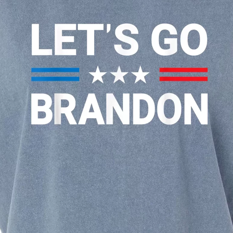 Let's Go Brandon Conservative US Flag Inflation Gift Garment-Dyed Women's Muscle Tee