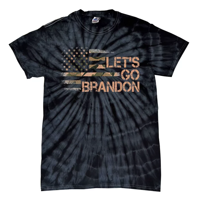 LetS Go Brandon Lets Go Brandon Camouflage American Flag Tie-Dye T-Shirt