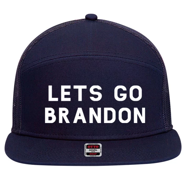 Lets Go Brandon! 7 Panel Mesh Trucker Snapback Hat