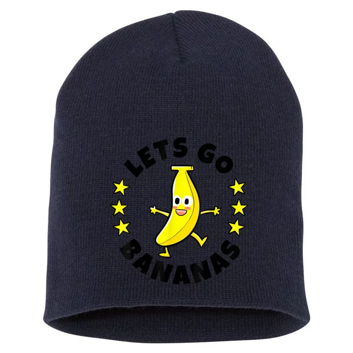 Lets Go Bananas | Funny Fruit Pun | Banana Short Acrylic Beanie