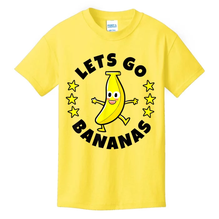 Lets Go Bananas | Funny Fruit Pun | Banana Kids T-Shirt