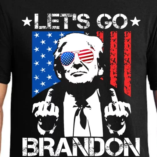 LetS Go Brandon Pro Trump 2024 Flag Anti Joe Biden Gift Pajama Set