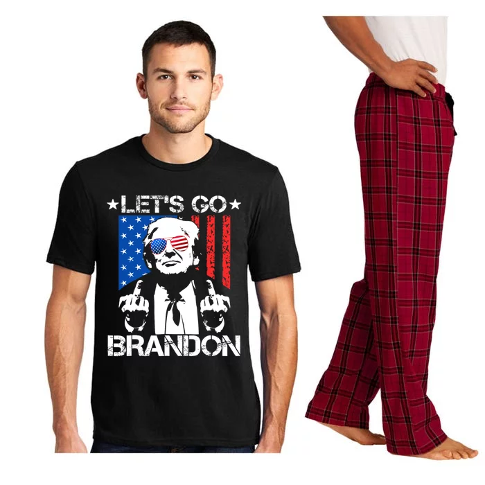 LetS Go Brandon Pro Trump 2024 Flag Anti Joe Biden Gift Pajama Set