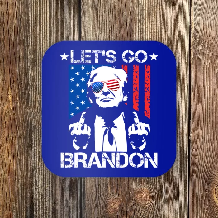 LetS Go Brandon Pro Trump 2024 Flag Anti Joe Biden Gift Coaster