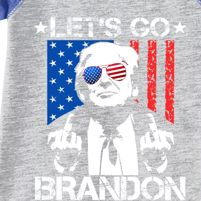 LetS Go Brandon Pro Trump 2024 Flag Anti Joe Biden Gift Infant Baby Jersey Bodysuit