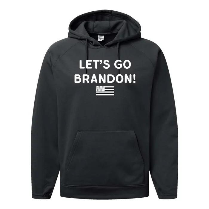 Let's Go Brandon Biden Chant Grey Style USD Flag Performance Fleece Hoodie