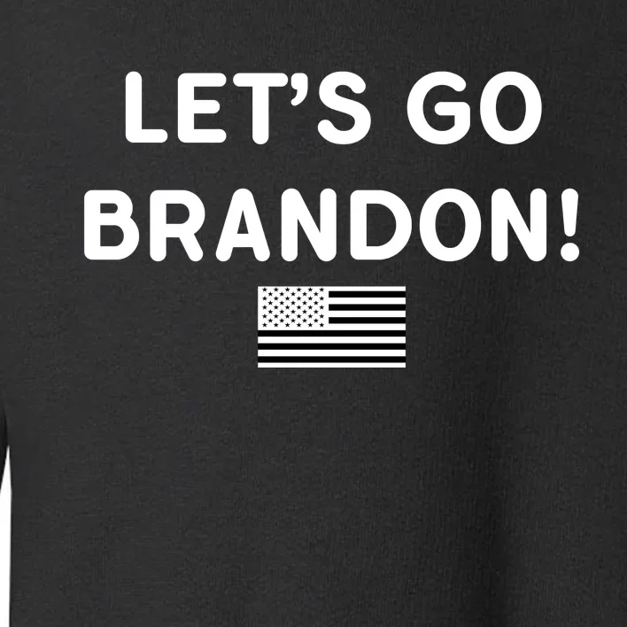 Let's Go Brandon Biden Chant Grey Style USD Flag Toddler Sweatshirt