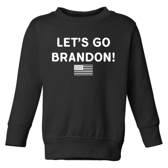 Let's Go Brandon Biden Chant Grey Style USD Flag Toddler Sweatshirt