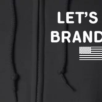 Let's Go Brandon Biden Chant Grey Style USD Flag Full Zip Hoodie