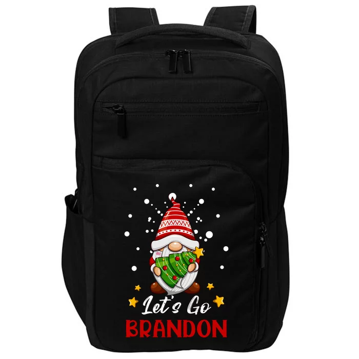 Let’s Go Braden Brandon Funny Gnome Christmas Ugly Sweater Impact Tech Backpack