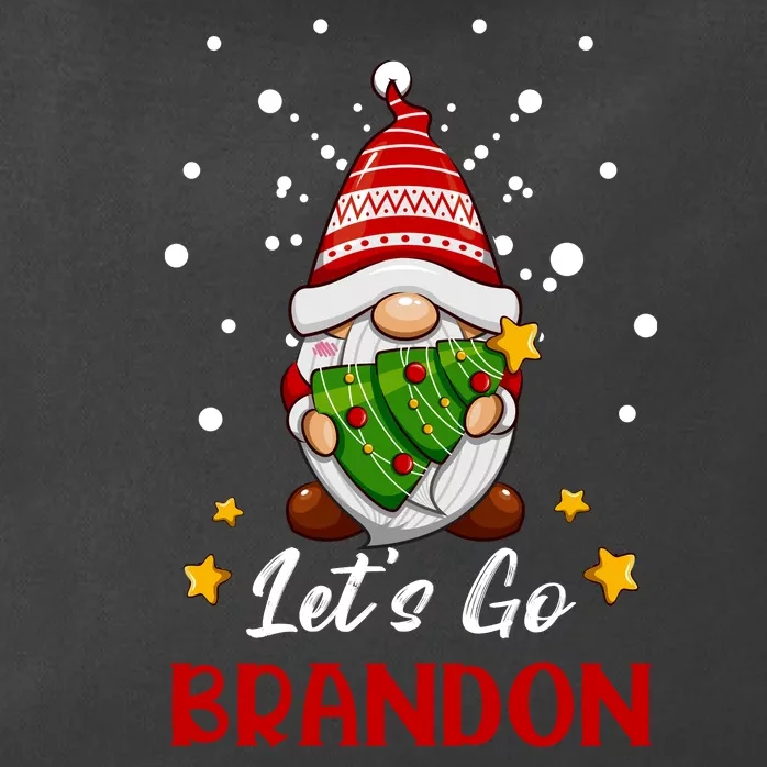 Let’s Go Braden Brandon Funny Gnome Christmas Ugly Sweater Zip Tote Bag