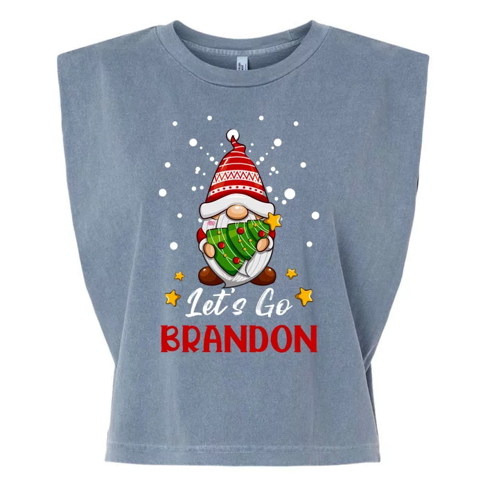 Let’s Go Braden Brandon Funny Gnome Christmas Ugly Sweater Garment-Dyed Women's Muscle Tee