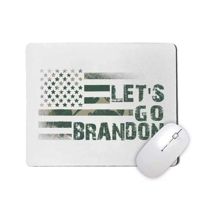 LetS Go Branson Brandon Camouflage Us Flag Gift Mousepad