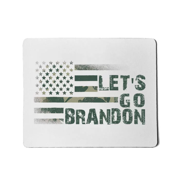 LetS Go Branson Brandon Camouflage Us Flag Gift Mousepad