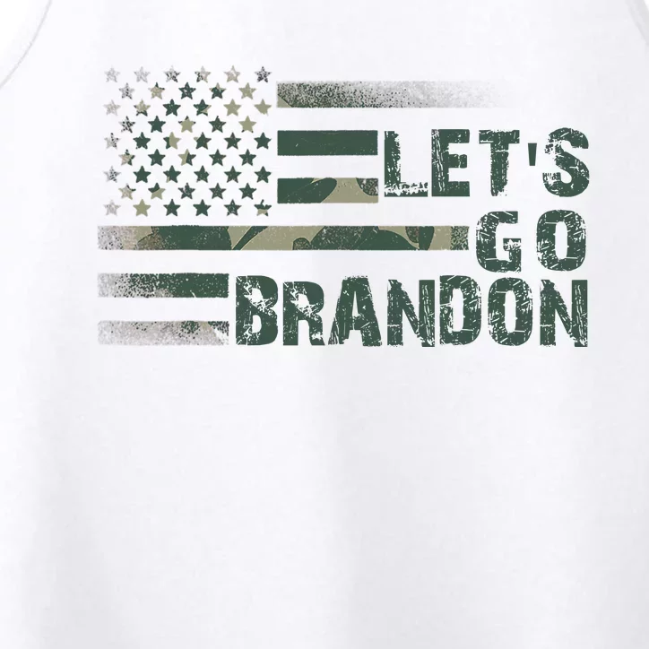 LetS Go Branson Brandon Camouflage Us Flag Gift Performance Tank