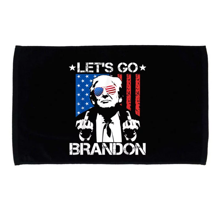 Let's Go Brandon Trump Middle Finger Flag Microfiber Hand Towel