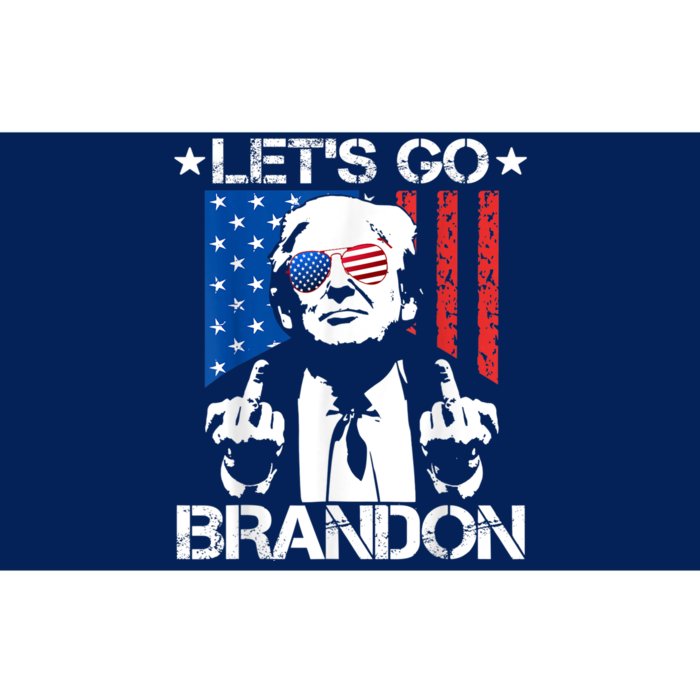 Let's Go Brandon Trump Middle Finger Flag Bumper Sticker