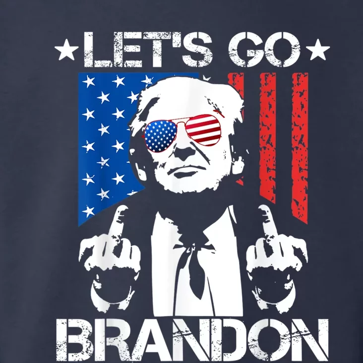 Let's Go Brandon Trump Middle Finger Flag Toddler Hoodie