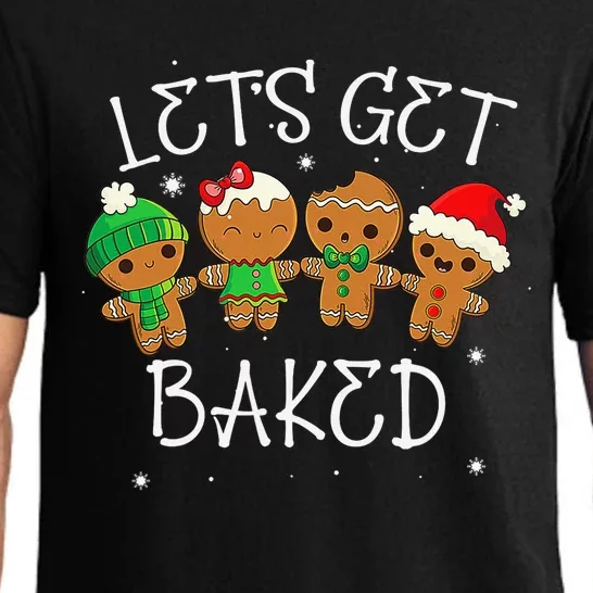 Lets Get Baked Cookie Weed Xmas Ugly Christmas Sweater Pajama Set