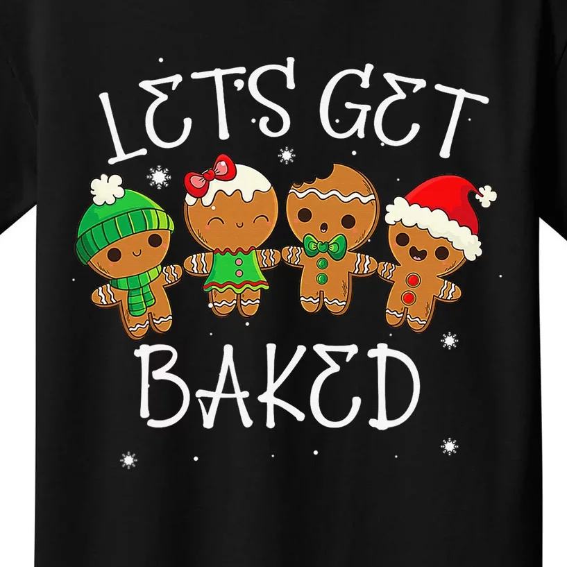 Lets Get Baked Cookie Weed Xmas Ugly Christmas Sweater Kids T-Shirt