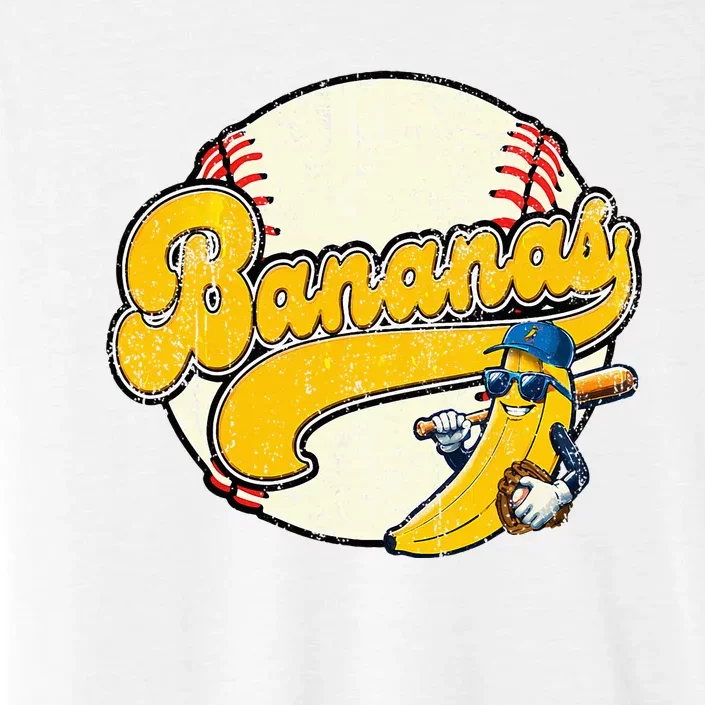 Lets Go Bananas Banana Playing Baseball Baseball Player ChromaSoft Performance T-Shirt