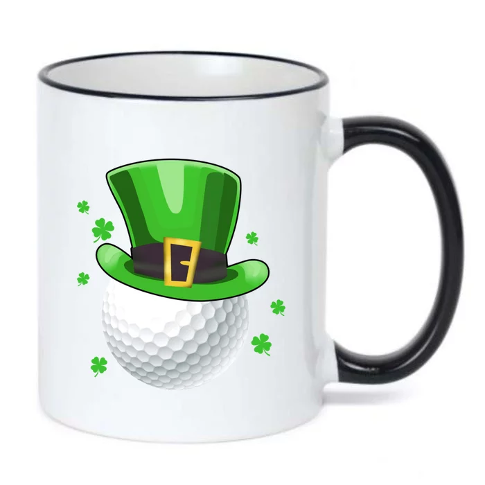 Leprechaun Golf Ball Gift Golfer St Patricks Day Great Gift Black Color Changing Mug