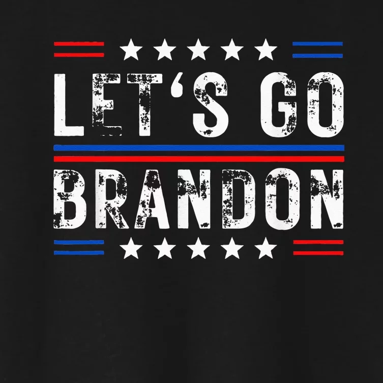 Lets Go Brandon Tee Funny Lets Go Brandon... Women's Crop Top Tee