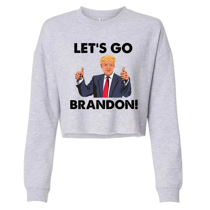 Let's Go Brandon Pro Trump Cropped Pullover Crew