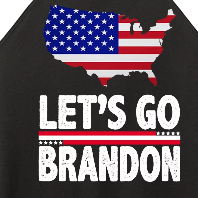 Let's Go Brandon USA American Flag Map Women’s Perfect Tri Rocker Tank