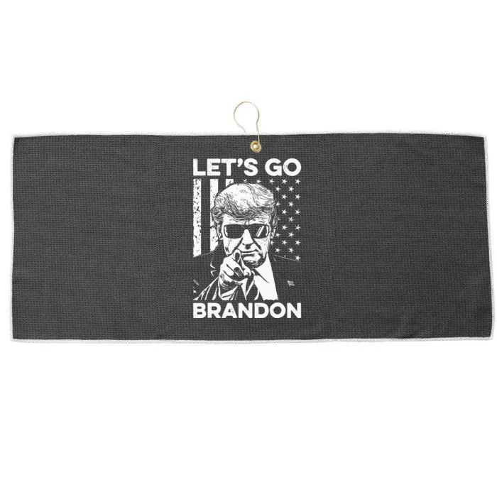 LetS Go Brandon Pro Trump 2024 Flag Anti Joe Biden Large Microfiber Waffle Golf Towel