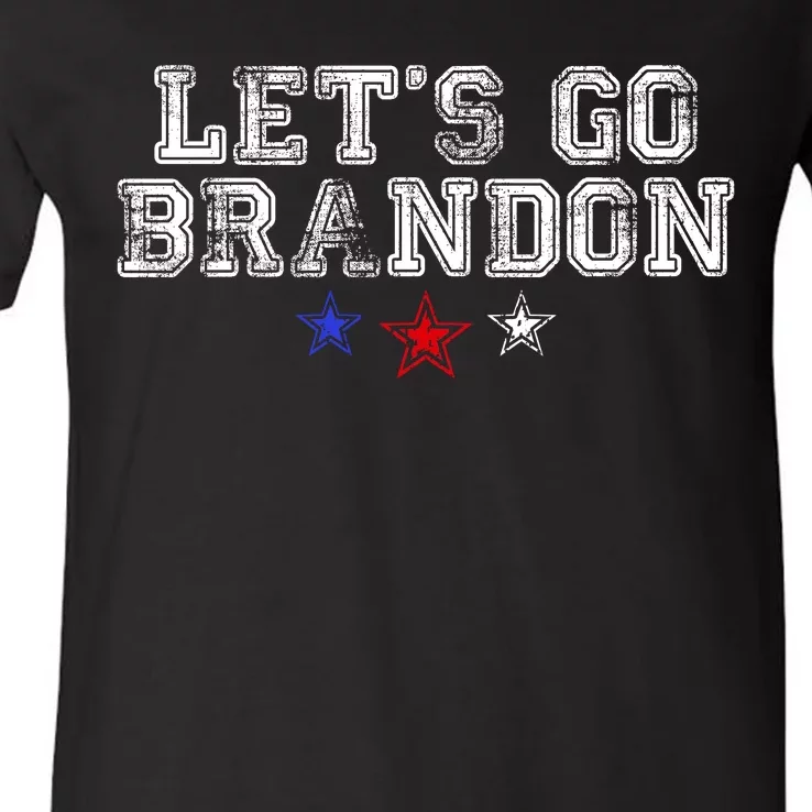 LetS Go Brandon Flag Sunglasses Funny Anti Biden Club V-Neck T-Shirt