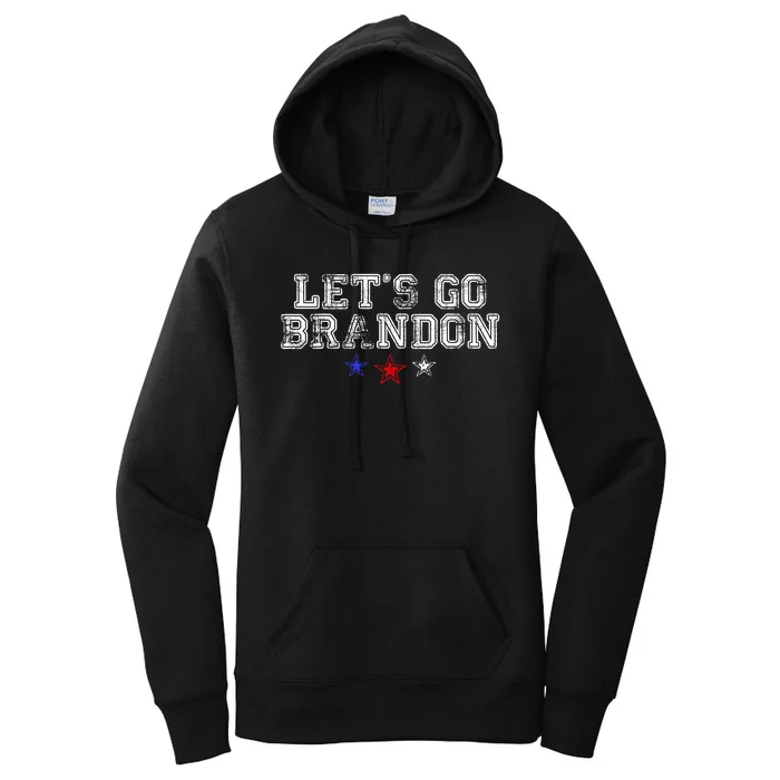 LetS Go Brandon Flag Sunglasses Funny Anti Biden Club Women's Pullover Hoodie