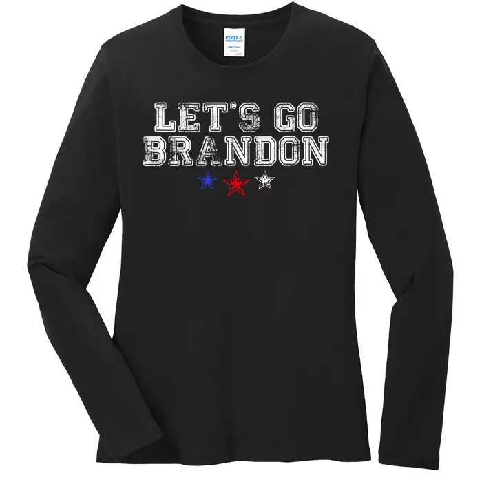 LetS Go Brandon Flag Sunglasses Funny Anti Biden Club Ladies Long Sleeve Shirt