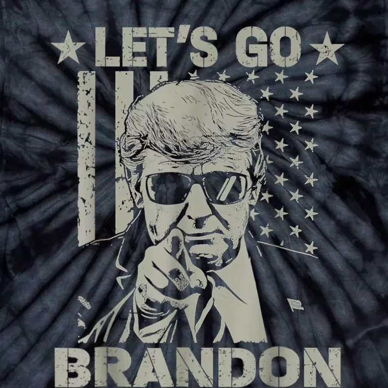 Let's Go Brandon US Flag Funny Donald Trump Tie-Dye T-Shirt