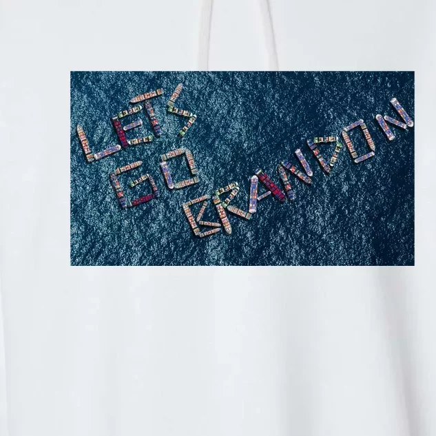 Let's Go Brandon Trump Boat Parade Garment-Dyed Fleece Hoodie