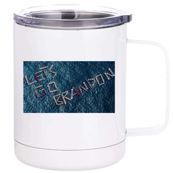 Let's Go Brandon Trump Boat Parade Front & Back 12oz Stainless Steel Tumbler Cup