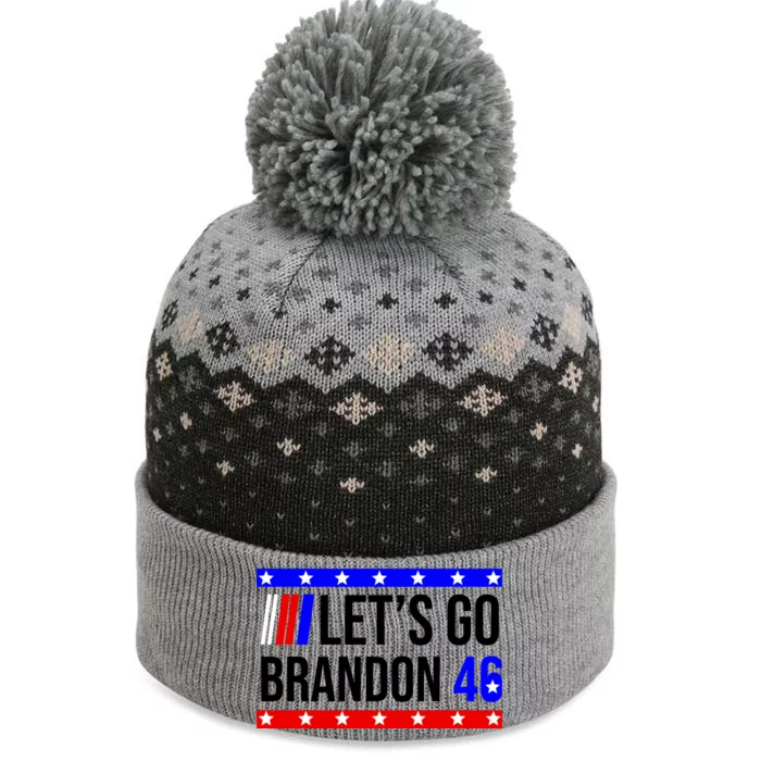 Let's Go Brandon 46 Conservative Anti Liberal The Baniff Cuffed Pom Beanie