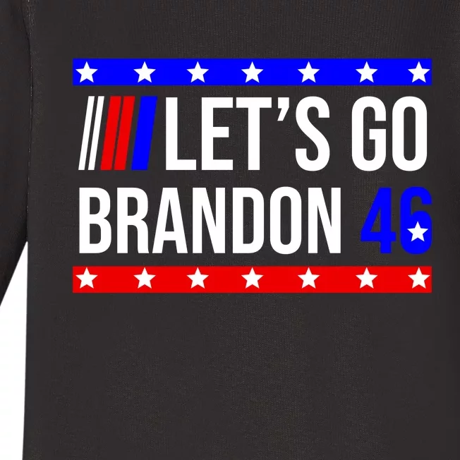 Let's Go Brandon 46 Conservative Anti Liberal Baby Long Sleeve Bodysuit