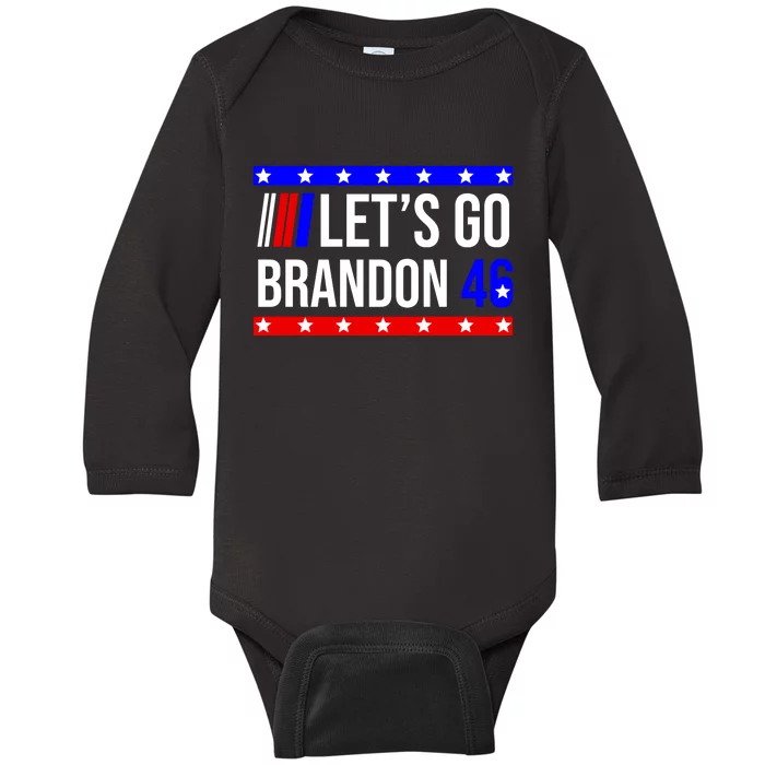 Let's Go Brandon 46 Conservative Anti Liberal Baby Long Sleeve Bodysuit