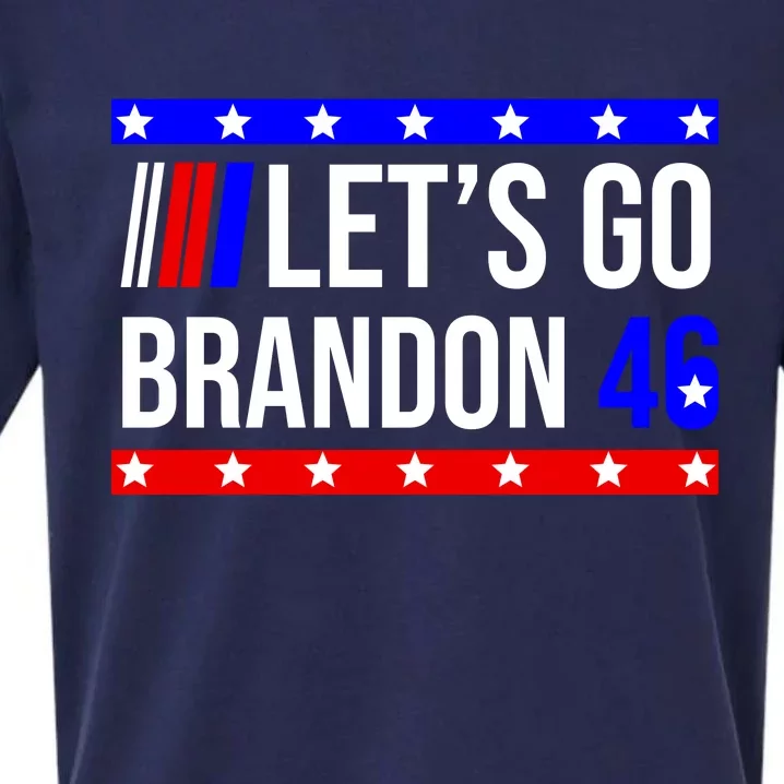 Let's Go Brandon 46 Conservative Anti Liberal Sueded Cloud Jersey T-Shirt