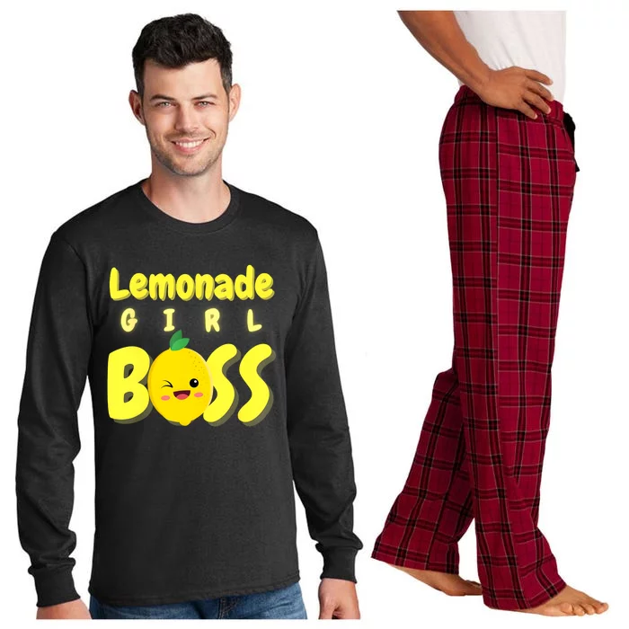 Lemonade Girl Boss Lemonade Stand Boss Lemonade Lover Crew Long Sleeve Pajama Set